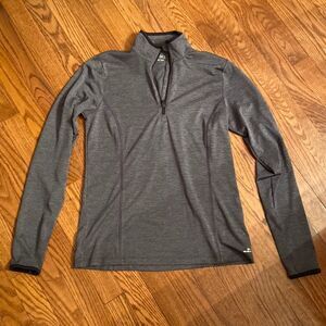 BCG quarter zip dry fit - size M gray with black piping
